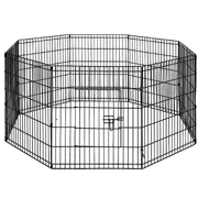 30" 8 Panel Dog Playpen Pet Fence Exercise Cage Enclosure Play Pen