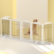 Dog Playpen Enclosure 6 Panel Pet Fence Wooden