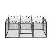 Pet Dog Playpen Heavy-Duty Enclosure Multi-Configuration Indoor Outdoor Black
