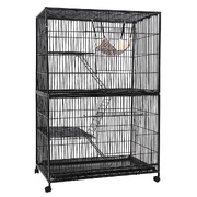 Rabbit Cage 142Cm Hutch 4 Level Bird Guinea Pig Ferret