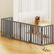 Dog Playpen Enclosure 6 Panel Pet Fence Wooden Play Pen