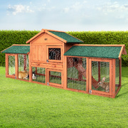 Large Chicken Coop Rabbit Hutch 220X44X84Cm Outdoor Cage