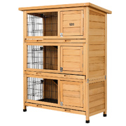 i.Pet Rabbit Hutch Hutches Large Metal Run Wooden Cage Waterproof Outdoor Pet House Chicken Coop Guinea Pig Ferret Chinchilla Hamster 91.5cm x 46cm x 