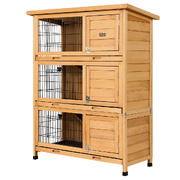 Rabbit Hutch Chicken Coop 91.5cm x 46cm x 116.5cm Chicken Coop Large House Cage Run Wooden Outdoor