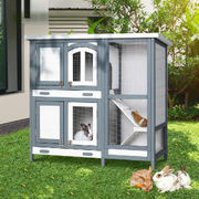 Rabbit Hutch Chicken Coop 98cm x 45cm x 92cm Large Wooden House Run Cage Outdoor