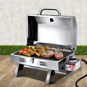 Portable Gas Bbq Grill With Double Sided Plate