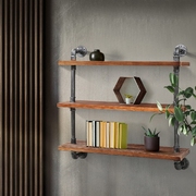  Display Wall Shelves Industrial DIY Pipe Shelf Brackets Rustic Bookshelf