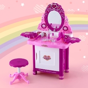 Kids Pretend Makeup Play Set Dressing Table Chair Girls Toys Children