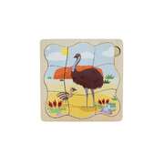 Emu Life Cycle Puzzle Wooden 15x15x1cm