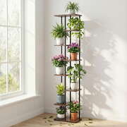 8-Tier Metal Plant Stand Flower Pot Shelf Indoor Outdoor Garden Home