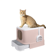 Cat Litter Box Toilet Trapping Odor Control Basin coffee