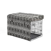 Metal Dog Kennel Black 48"