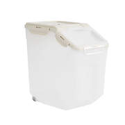 Pet Food Container Dog Cat Feeding Feeder Storage Box With Wheel 5L