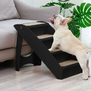 Foldable Climbing Ladder Soft Washable Pet Stairs Black