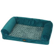 Pet Bed With Soft Warm Mattress Dog Sofa Cushion Pillow Mat Plush Blue M