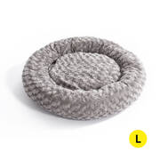 Pet Bed Dog Cat Nest Calming Donut Sleeping Mat L