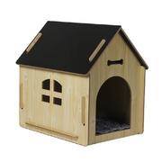 Wooden Dog House Pet Kennel Oak L