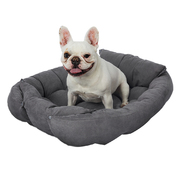 Pet Bed 2 Way Use Dog Cat Soft Warm Calming Mat Grey M