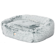 Dog Calming Bed Sleeping Kennel Soft Plush Comfy Memory Foam Charcoal S