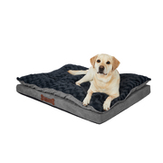 Dog Calming Bed Sleeping Kennel Soft Plush Comfy Memory Foam Mattress Dark Grey 