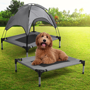 Pet Trampoline Bed Dog Cat Elevated Hammock With Canopy Raised Heavy Duty M