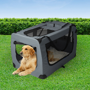 Pet Travel Carrier Kennel Folding Soft Sided Dog Crate For Car Cage Large L