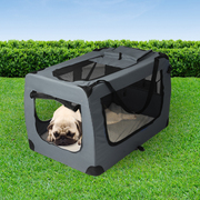 Pet Travel Carrier Kennel Folding Soft Sided Dog Crate For Car Cage Large M