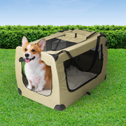 Pet Travel Carrier Kennel Folding Soft Sided Dog Crate For Car Cage Large S