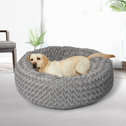  Calming Dog Bed Warm Soft Plush Sofa Pet Cat Cave Washable Portable Grey L
