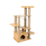 Premium Cat Tree Scratching Post: Fun and Stylish 130cm Tower for Cats