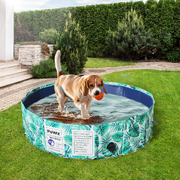 100cm Portable Pet Swimming Pool Kids Dog Washing Bathtub Outdoor Foldable