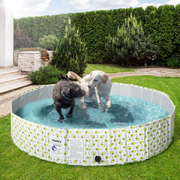 160cm Portable Pet Swimming Pool Kids Dog Washing Bathtub Outdoor Foldable