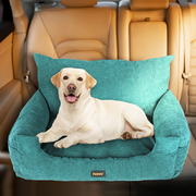 Pet Car Booster Seat Dog Protector Portable Travel Bed Removable Green L