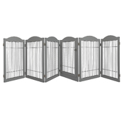 6 Panels Pet Dog Playpen Puppy Grey