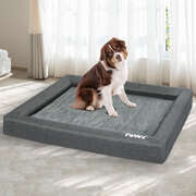Memory Foam Pet Bed Large Grey 78x52x13cm