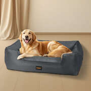 Waterproof Dog Calming Bed Grey 120x90x27cm