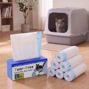 Cat Litter Bags Drawstring White 64x40cm