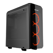 Cougar Puritas Glass Gaming Case 3- Vorte- Red Led Fans