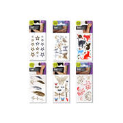 PRICE FOR 6 ASSORTED TEMPORARY TATTOO METALLIC FREEDOM FOREVER 