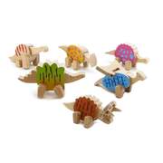 PRICE FOR 6 ASSORTED WOODEN DINOSAUR