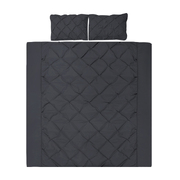 Quilt Cover Set Diamond Pinch Black King