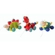 PRICE FOR ONE WOODEN PULL A LONG DINOSAUR RANDOMLY PICK