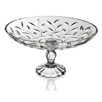 Italian Crystal Table Laurus Centrotavola Footed Centerpieces D 28cm