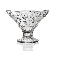 Deep Italian Crystal Laurus Coppetta Bowl with Foot W 23cm D 23cm