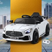 Kids Ride On Car Mercedes-Benz AMG GTR Electric Toy Cars 12V White