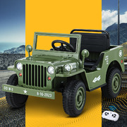 Rigo Kids Electric Ride On Car Jeep Military Off Road Remote 12V Olive