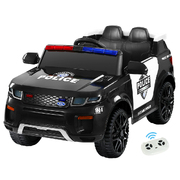 Kids Ride On Car Electric Patrol Police Toy Cars Remote Control 12V Black