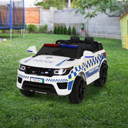 Rigo Kids Ride On police Car Toy White