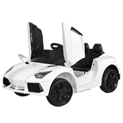 White Electric Car Ride-On Toy