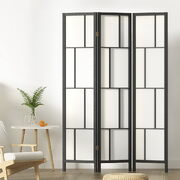 Ashton Room Divider Screen Privacy Wood Dividers Stand 3 Panel Black